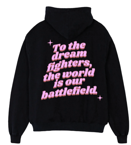 Black "Feel Human" hoodie