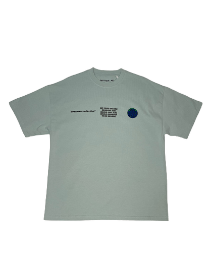 Pastel Blue "Let your dreams conquer the world" tee.
