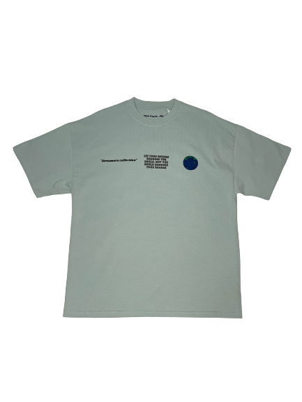 Pastel Blue "Let your dreams conquer the world" tee.